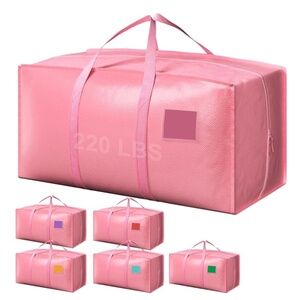 RMOHRO 6 Pack Extra Heavy Duty Large Moving Bags Reinforced Zipper Wide Handles